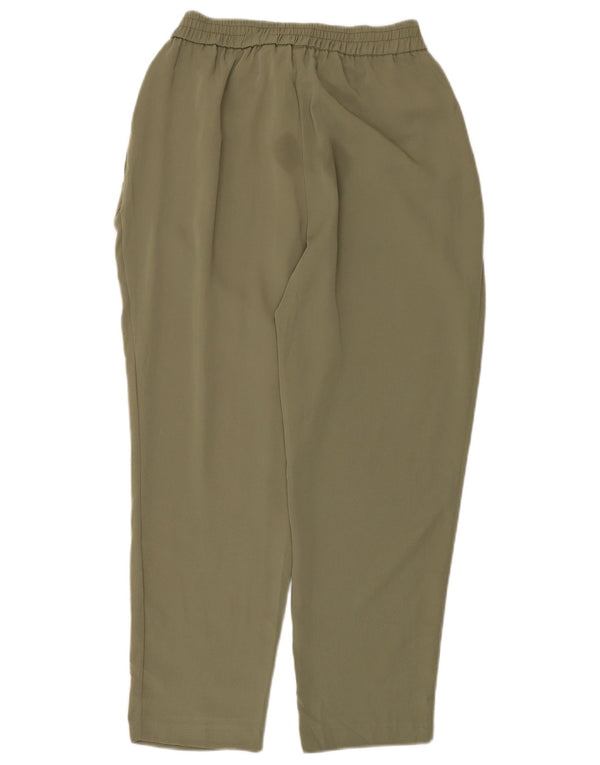 Pantaloni tăiați conici pentru femei Zara L32 L24 Kaki Poliester