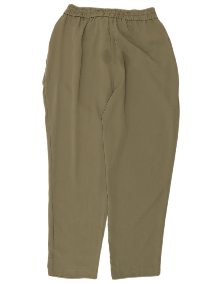 Pantaloni tăiați conici pentru femei Zara L32 L24 Kaki Poliester