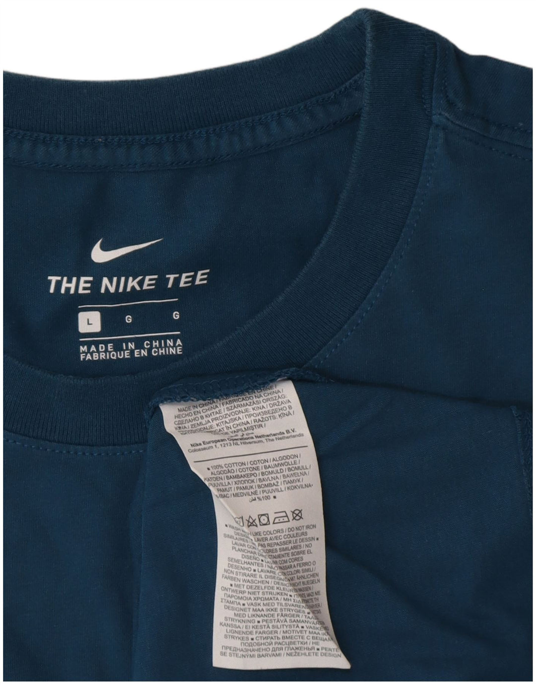 Tricou grafic pentru bărbați NIKE Top mare, albastru, bumbac