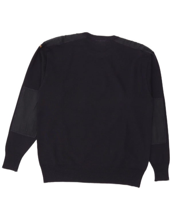 Pulover pentru bărbați Paul & Shark cu gât crew pulover mare din lână bleumarin