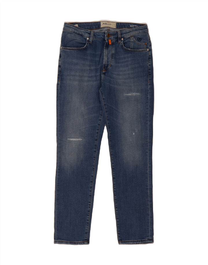 JECKERSON Mens Slim Jeans W32 L32 Blue Cotton Vintage Jeckerson and Second-Hand Jeckerson from Messina Hembry 