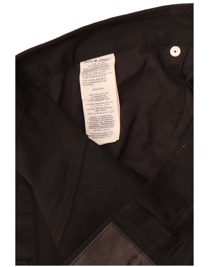 Pantaloni casual pentru bărbați JACK & JONES Banana Slim L34 L32 bumbac negru
