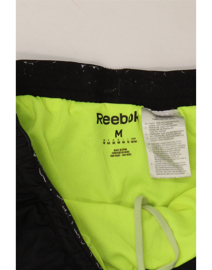 REEBOK Mens Sport Shorts Medium  Black Polyester Vintage Reebok and Second-Hand Reebok from Messina Hembry 