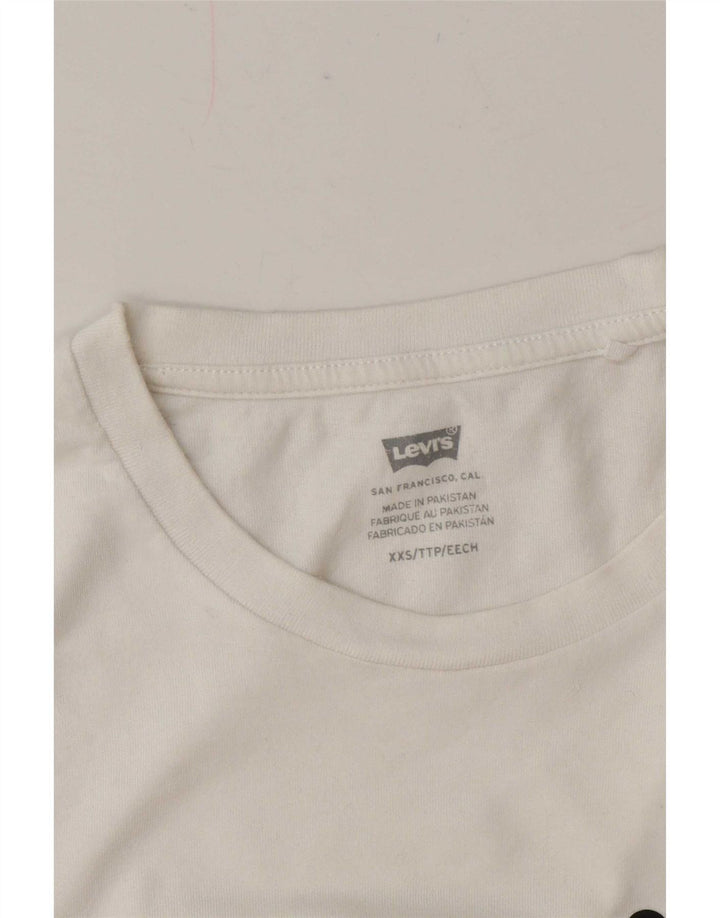 Tricou cu grafic supradimensionat pentru femei Levi's Top UK 2 2XS Alb