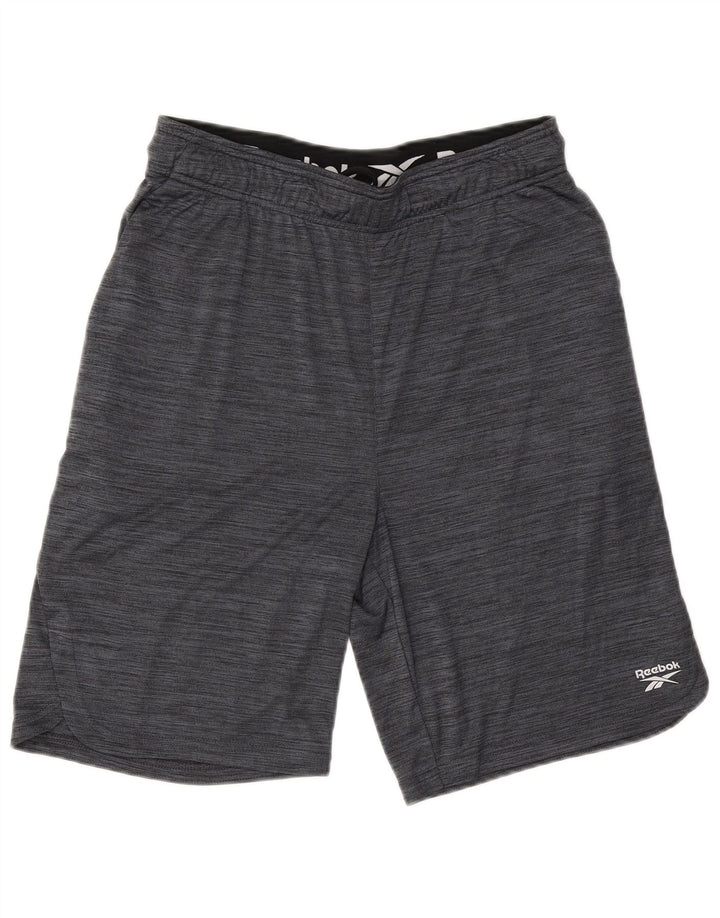Pantaloni scurți sport Reebok pentru bărbați, poliester, gri mediu