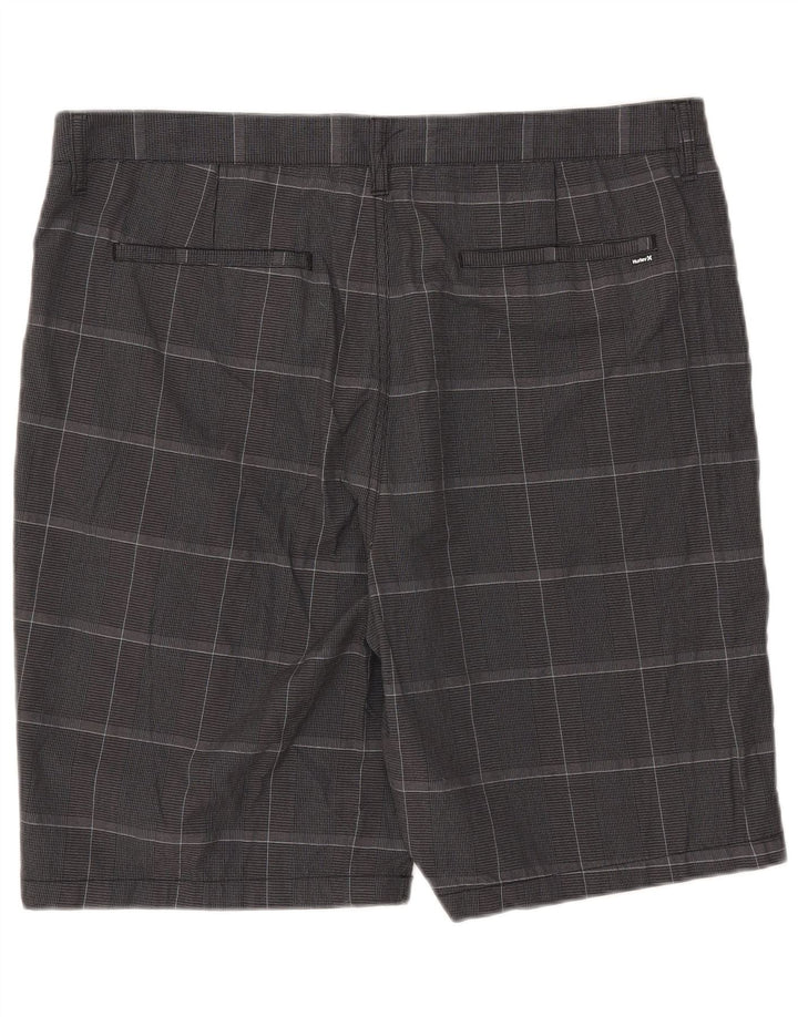 Pantaloni scurți chino pentru bărbați Hurley W38 XL poliester cu carouri gri
