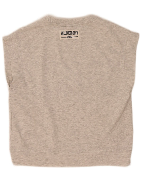 Tricou grafic Zara Fete Loose Fit Top 11-12 ani Bumbac gri