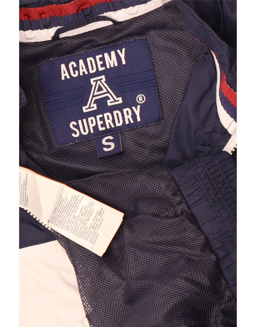 Jachetă de trening Superdry pentru femei UK 10 Mic, albastru bleumarin