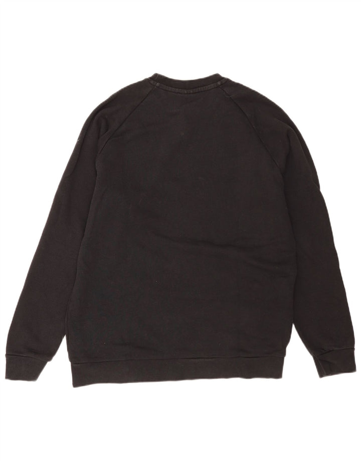 Hanorac grafic pentru bărbați Adidas Jumper mediu din bumbac negru