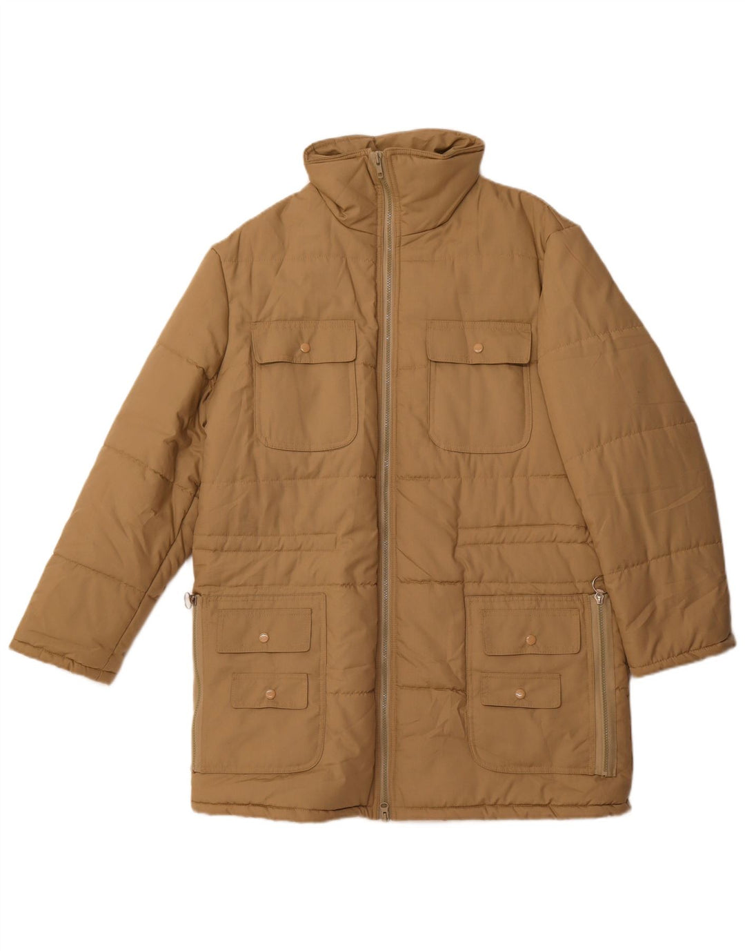 Palton căptușit pentru bărbați vintage UK 36 Poliester Bej mic