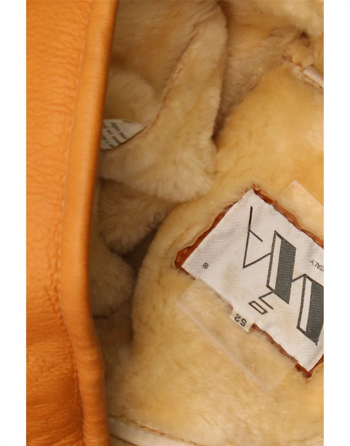 Jachetă din shearling pentru bărbați VINTAGE IT 52 XL bej din shearling