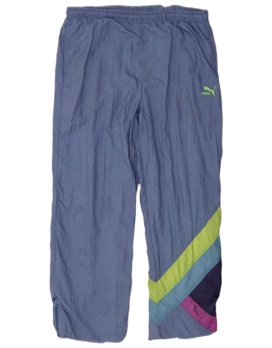 Pantaloni de trening Puma pentru bărbați, mari, albastru, poliamidă color bloc