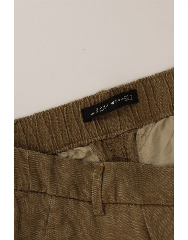 Pantaloni tăiați pentru femei Zara Medium L28 L23 Maro