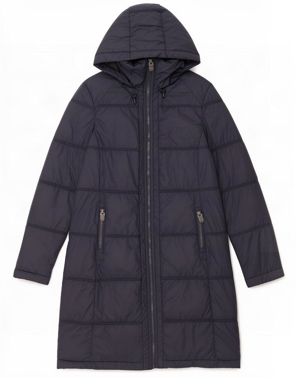 Palton căptușit cu glugă pentru femei Fat Face UK 8 Small Navy Blue Marine
