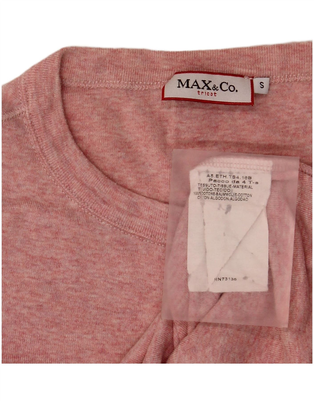 Max & Co. Top pentru femei cu mânecă lungă UK 10 mic bumbac roz