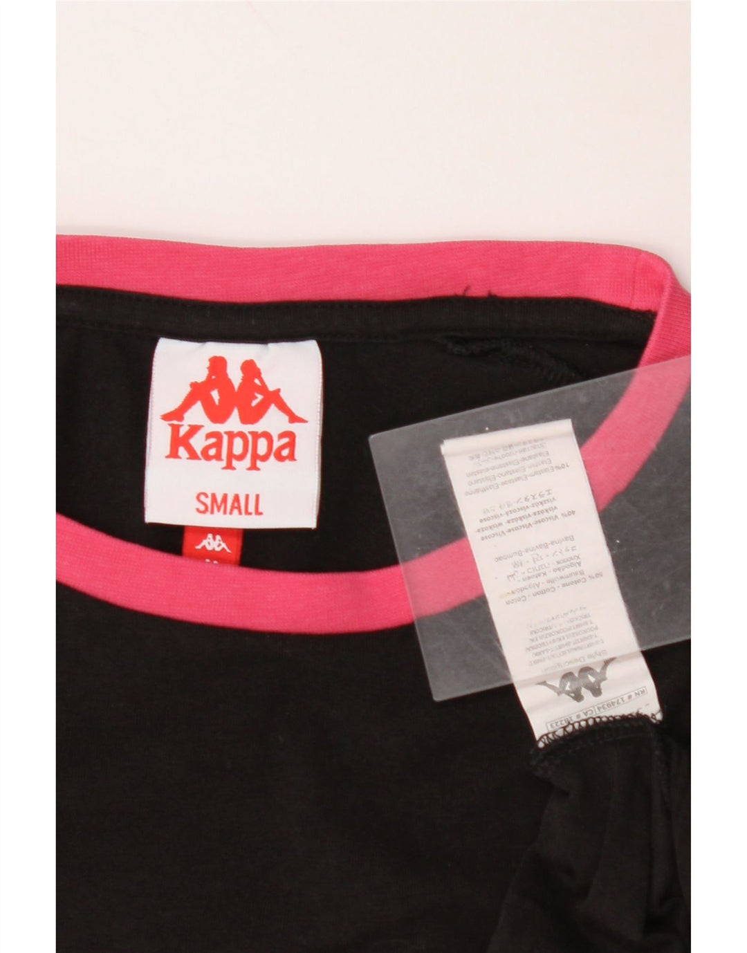 Tricou grafic supradimensionat pentru femei KAPPA Top UK 10 Bumbac negru mic