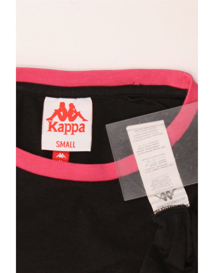 Tricou grafic supradimensionat pentru femei KAPPA Top UK 10 Bumbac negru mic