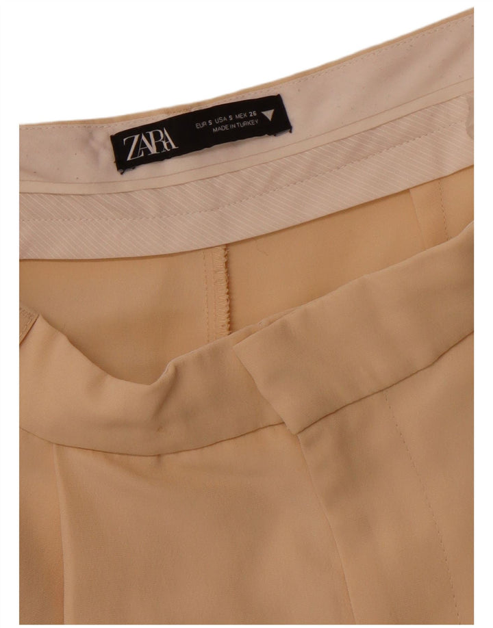 Pantaloni chino de damă ZARA, cu strângere lardă, L26 L29 Bej