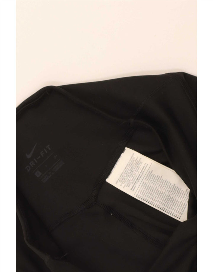 Leggings capri Nike Dri Fit pentru femei UK 10 Poliester negru mic