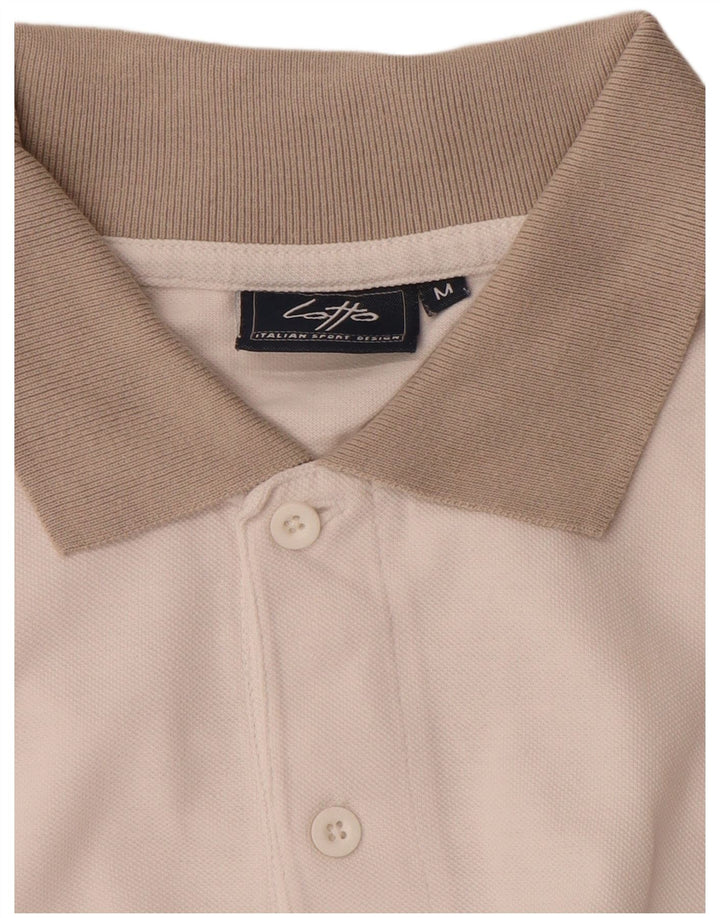 Tricou polo pentru bărbați Lotto, alb mediu, bloc de culoare