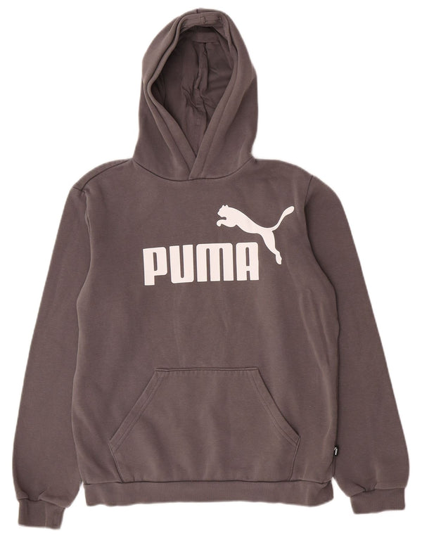 Pulover pentru fete Puma Graphic Hoodie 15-16 ani bumbac gri
