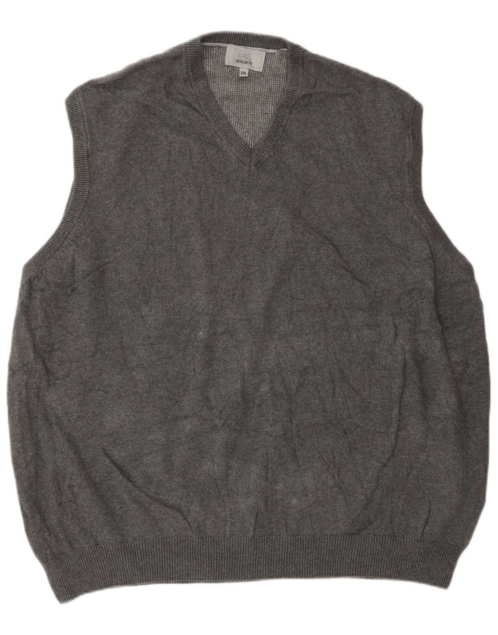 Marks & Spencer Mens Regular Fit Vest Tank Top 2XL bumbac gri