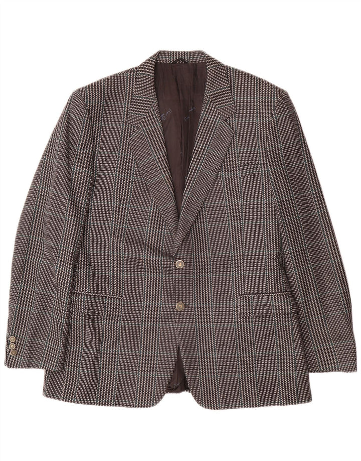 Jachetă blazer pentru bărbați Pierre Cardin, cu 2 nasturi, IT 54 2XL, lână cu carouri gri Clasic