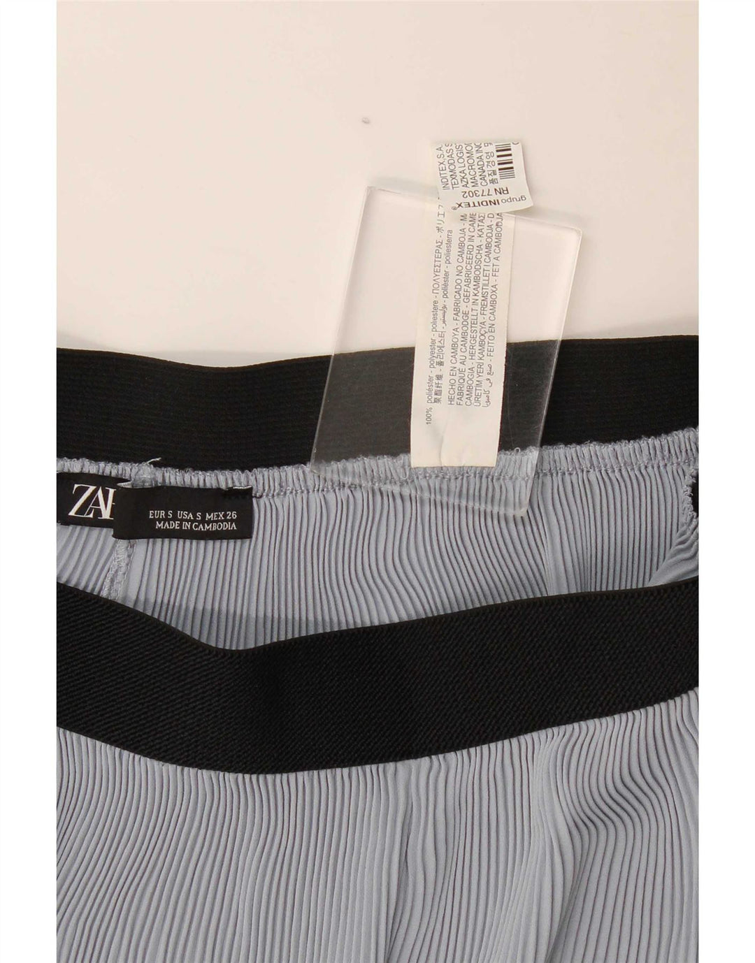 Pantaloni Zara Femei Cullotes Capri Mici L26 L22 Poliester Albastru