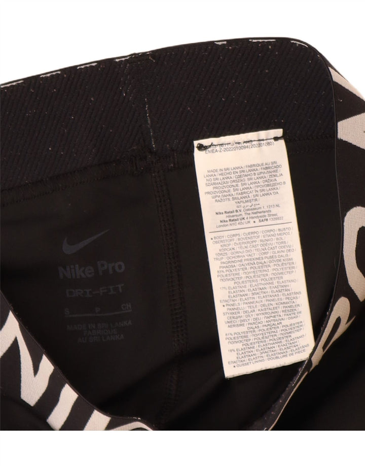 Leggings grafic Nike pentru femei UK 10 Poliester negru mic