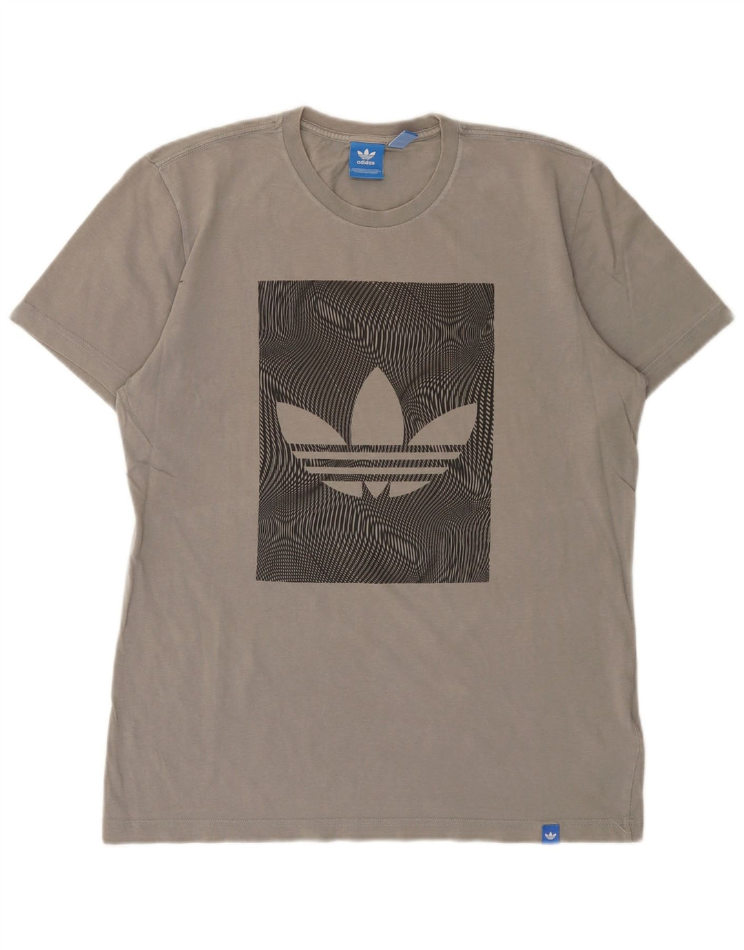 Tricou grafic ADIDAS pentru bărbați Top din bumbac gri mediu
