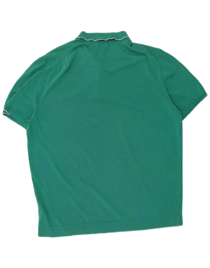 Tricou polo Massimo Dutti pentru bărbați 2XL bumbac verde