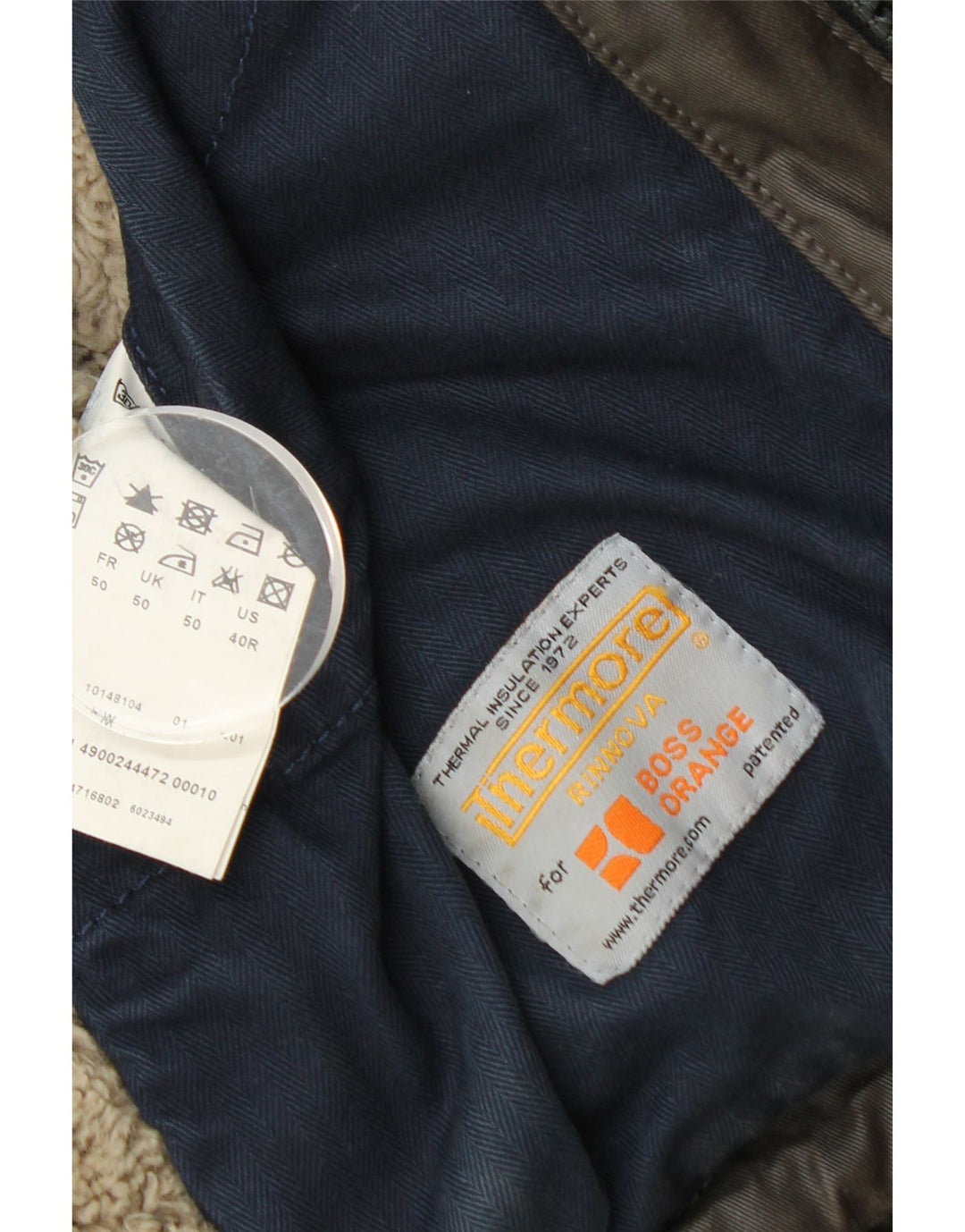 Jachetă militară pentru bărbați HUGO BOSS IT 50 mare bumbac maro