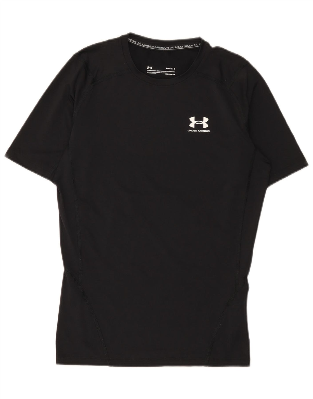 Tricou de compresie Under Armour pentru bărbați Top mare din poliester negru