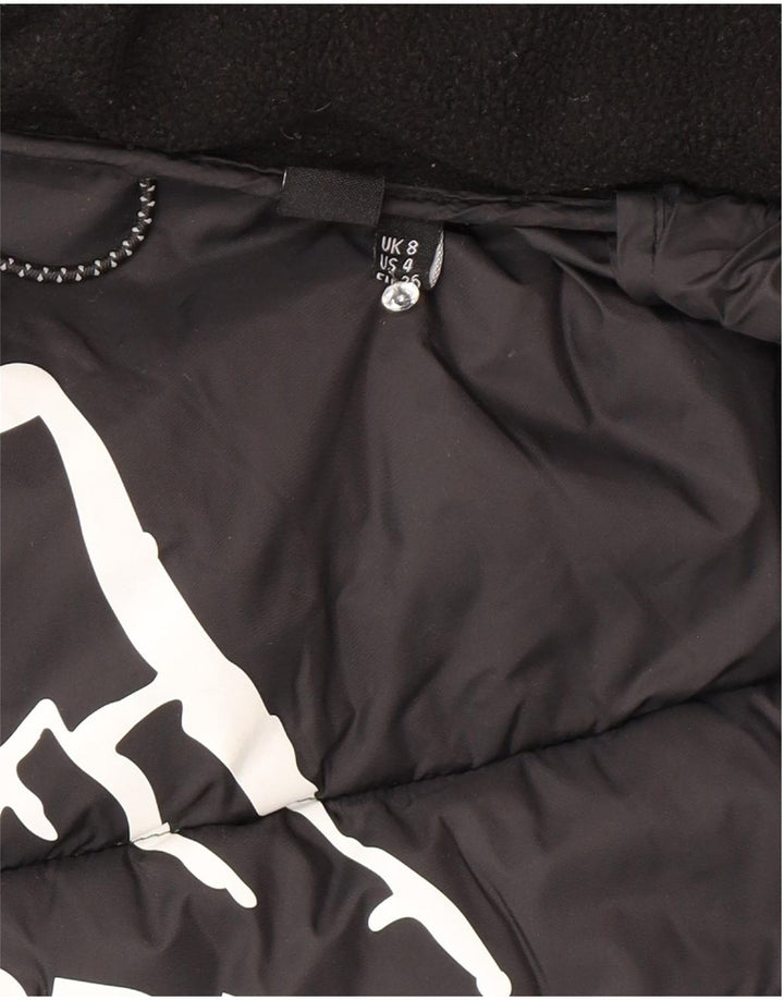 Jachetă căptușită cu glugă Superdry pentru femei UK 8 Small Green Nylon