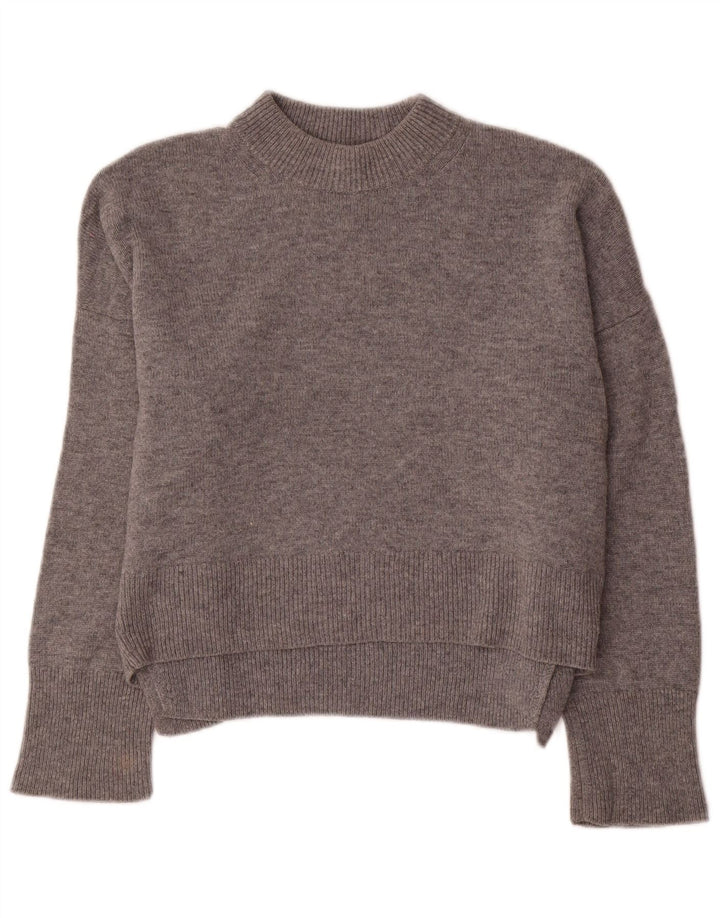 Whistles Pulover oversized cu gât țestoasă pentru femei UK 10 Mic Lână gri