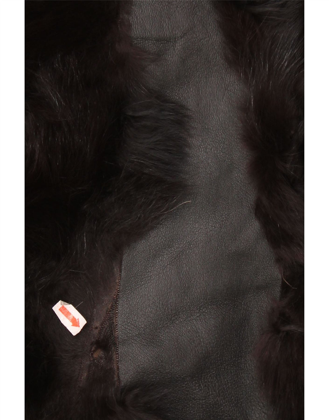 Jachetă de piele de blană vintage pentru femei UK 14 Medium Black