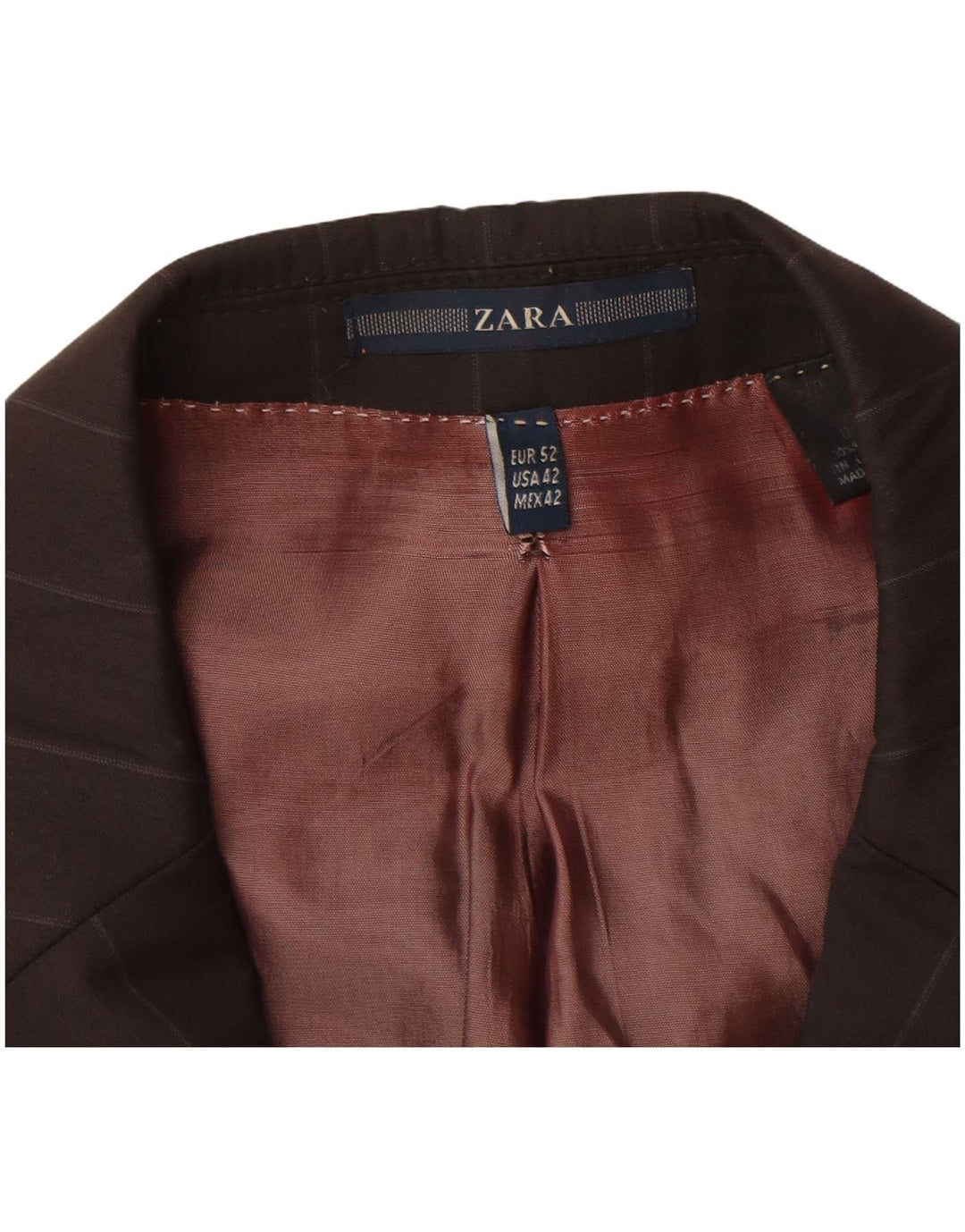 Blazer pentru bărbați Zara cu 2 nasturi EU 52 Lână mare cu dungi negre