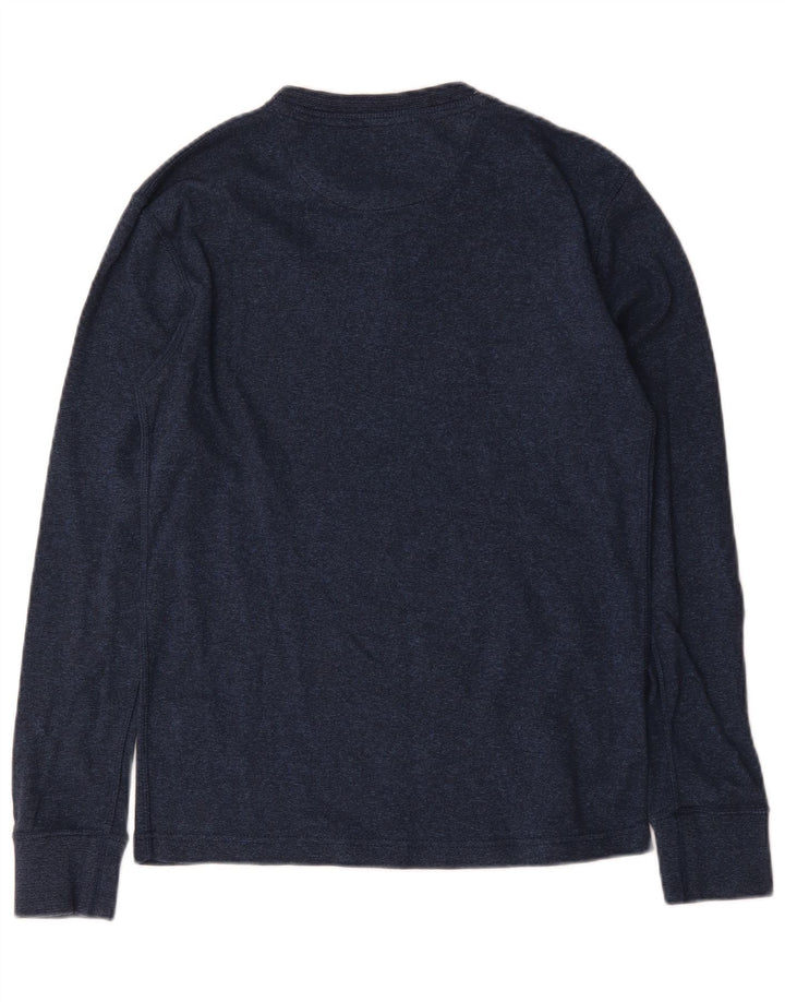 Top pentru bărbați Superdry cu mânecă lungă, mediu, bleumarin, bumbac