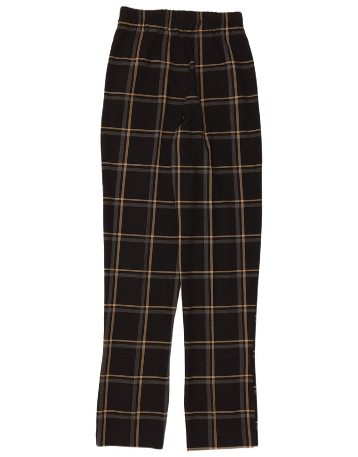 Pantaloni chino slim pentru femei Zara XS W24 L34 Poliester cu carouri negru