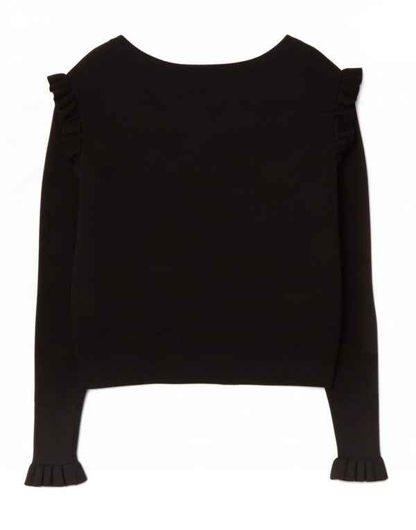 Pulover cardigan pentru femei Zara UK 10 mic, negru, viscoză