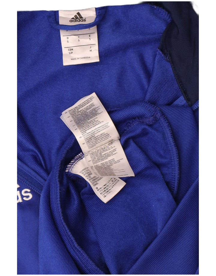 Jachetă de top pentru trening grafic Adidas pentru bărbați, albastru, poliester color bloc