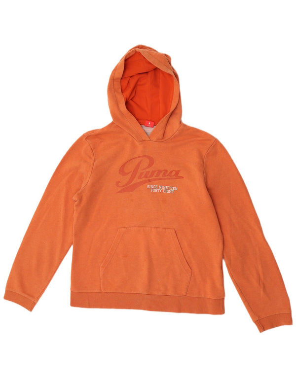Pulover cu capota cu grafic Puma pentru femei UK 16 mare portocaliu