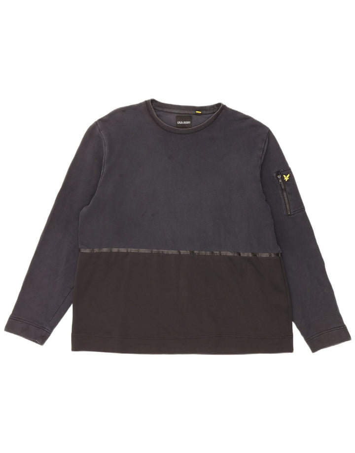 Hanorac pentru bărbați Lyle & Scott Pulover XL, negru, bumbac color bloc
