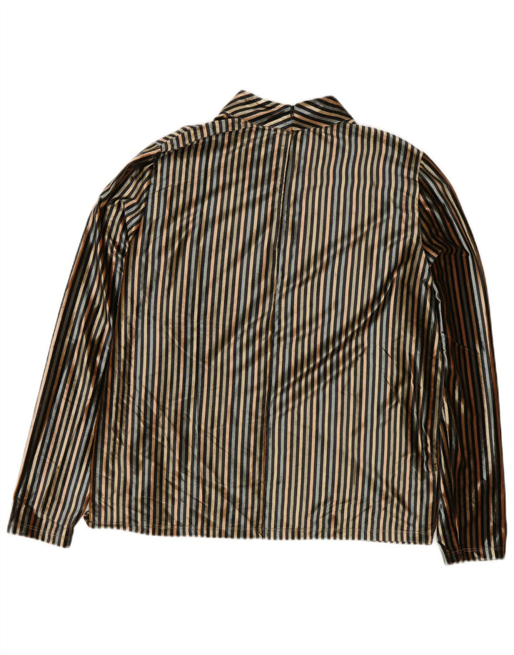 Bluză din catifea pentru femei Zara UK 14 Medium, cu dungi multicolore