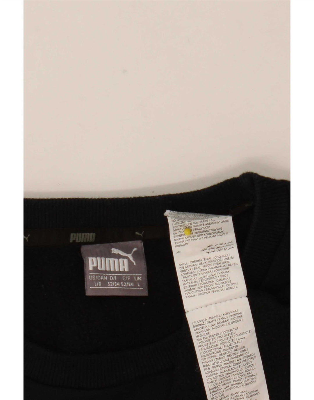 Pulover grafic pentru bărbați Puma, bumbac mare, negru