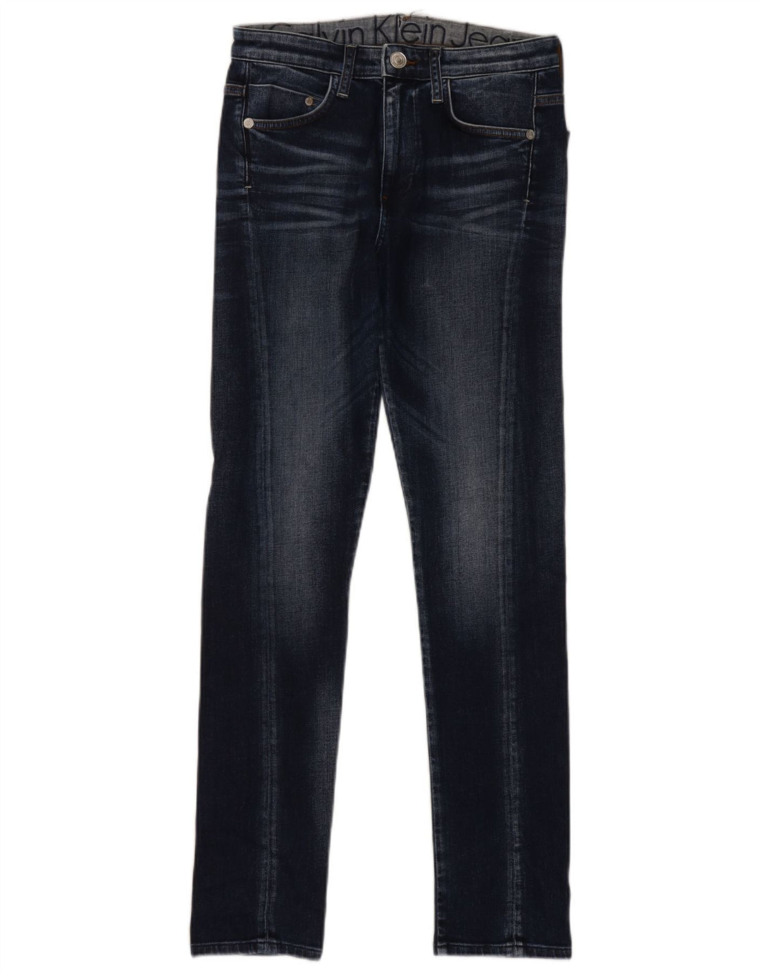 Blugi slim pentru femei Calvin Klein W29 L30 bumbac bleumarin