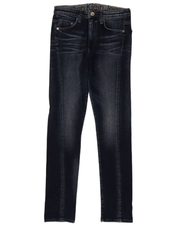 Blugi slim pentru femei Calvin Klein W29 L30 bumbac bleumarin