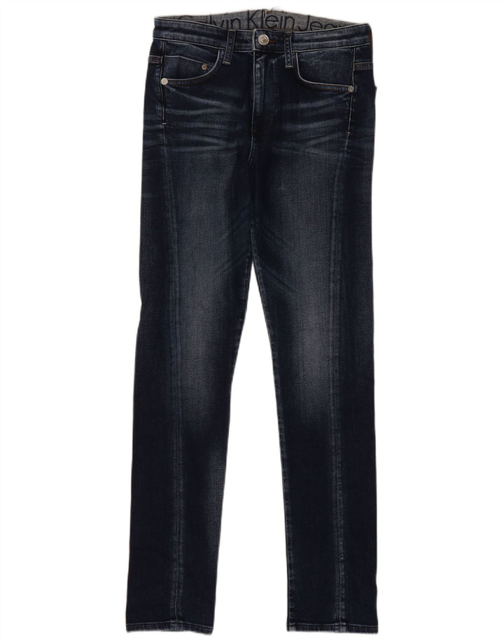 Blugi slim pentru femei Calvin Klein W29 L30 bumbac bleumarin