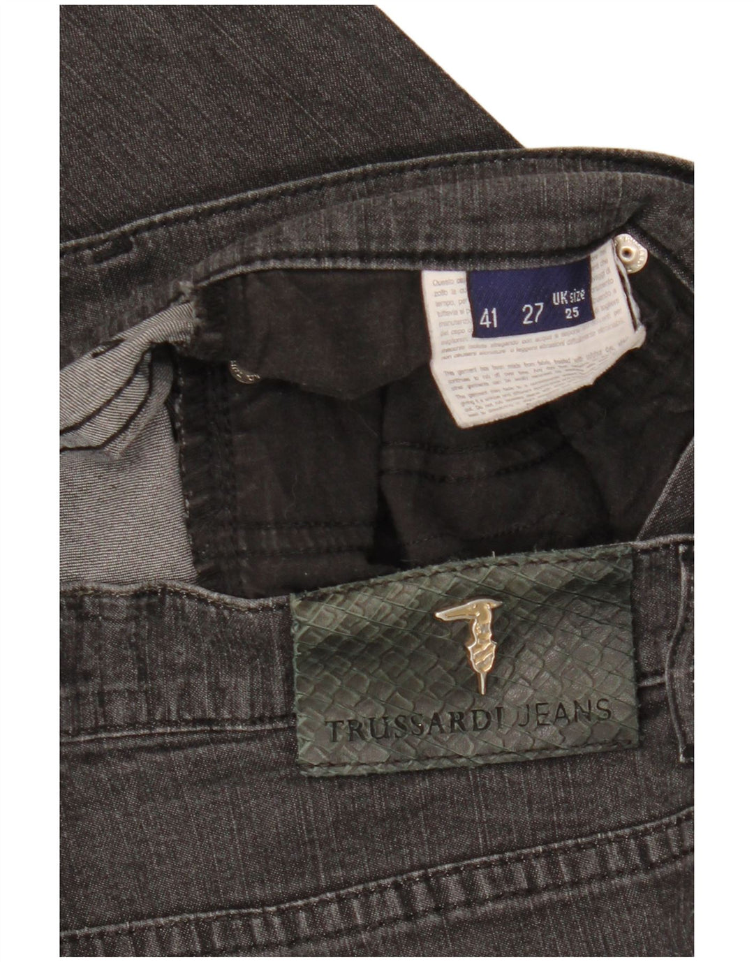 TRUSSARDI Blugi drepti pentru femei W25 L29 bumbac negru