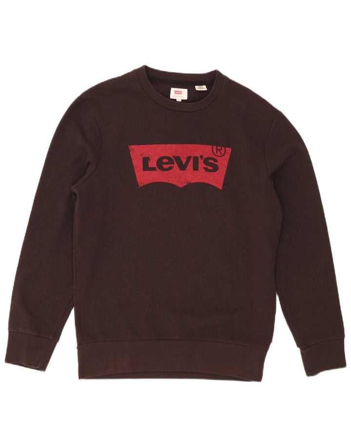 Levi's Pulover grafic pentru bărbați, bumbac mic, maro
